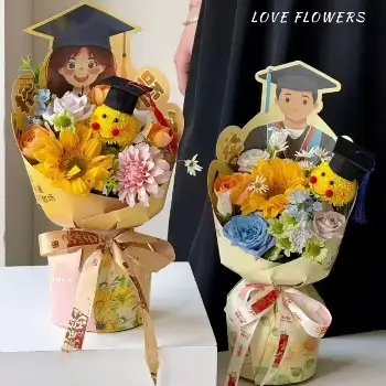 畢業立體花束包定型片