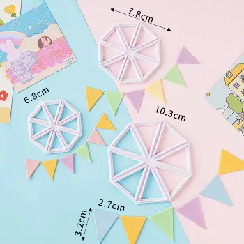 拉旗3件組 三角切模 翻糖工具