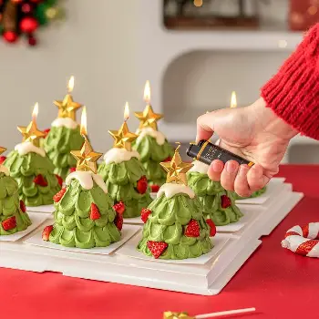 聖誕節插卡 蠟燭10入