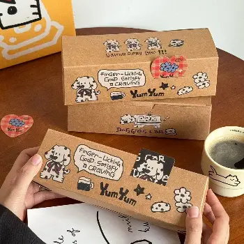 斑點狗牛皮長條盒5入