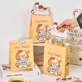 萌犬手提紙袋10入