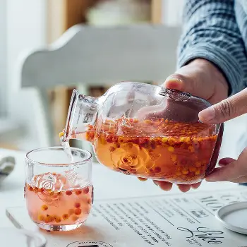 花朵壺杯冷飲套