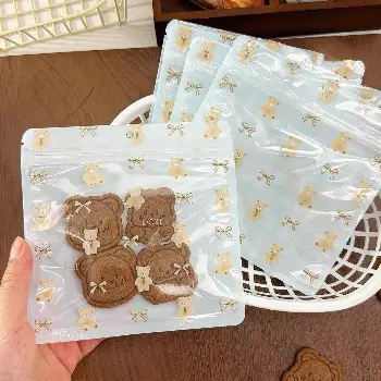 藍色蝴蝶結夾鏈袋 50入