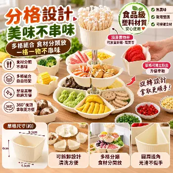 旋轉多層火鍋分格盤