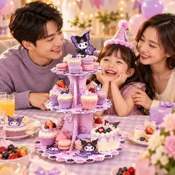 卡通三層蛋糕塔3入組