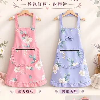 碎花竹節棉圍裙
