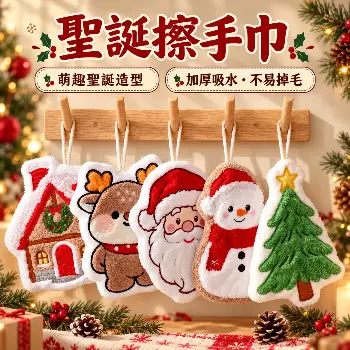 聖誕造型擦手巾